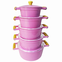 Jogo de caçarolas Colors - Rosa mesclado - 5 peças - comprar online