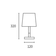 TOKIO-M Lámpara de mesa en colores blanco y negro con madera. Pantalla de tela. Para lámpara E27 LED.