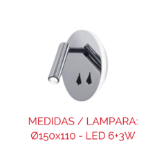 aplique de pared para dormitorios y consultorios con dos luces led integradas joma canning iluminacion