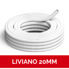 CAÑO CORRUGADO FLEXIBLE PVC BLANCO 20 MILIMETROS GENROD SISTELECTRIC