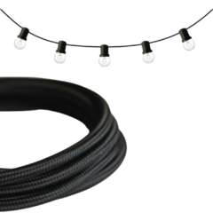 Guirnalda de cable textil Negro en internet