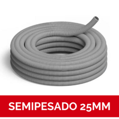 CAÑO CORRUGADO SEMIPESADO PVC 25 MILIMETROS GENROD SISTELECTRIC