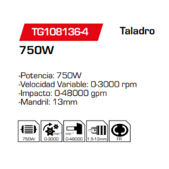 Taladro Percutor TG108136-4 - comprar online