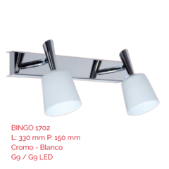 Aplique de pared 2 luces BINGO 1702 - comprar online