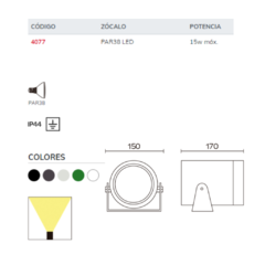 Spot 4077 - JOMA - Materiales Electricos e Iluminacion en Canning