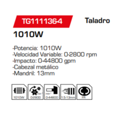 Taladro Percutor TG111136-4 - comprar online