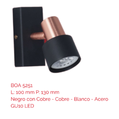 Aplique de Pared 1 luz BOA - JOMA - Materiales Electricos e Iluminacion en Canning