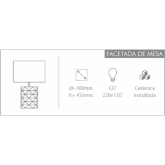 Velador FACETADA - JOMA - Materiales Electricos e Iluminacion en Canning