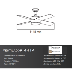 Ventilador Luz Integrada 44 I - comprar online