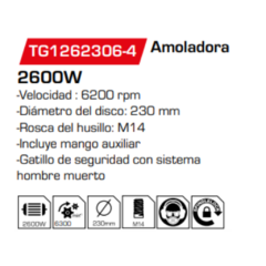 Amoladora Angular TG1262306-4 - comprar online