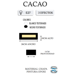 Aplique CACAO - JOMA - Materiales Electricos e Iluminacion en Canning