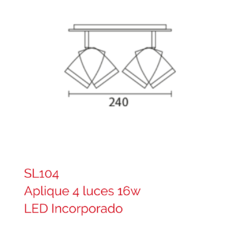 aplique ideal cocina con cuatro luces iluminacion profesional joma canning