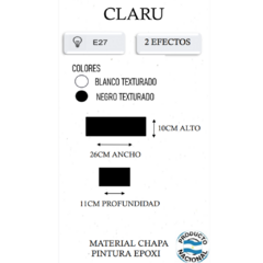 Aplique CLARU - JOMA - Materiales Electricos e Iluminacion en Canning