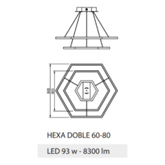 Colgante HEXA 60+80 Cm 93w - comprar online