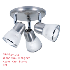 Aplique Disco de techo 3 luces TIRAS 3003 - comprar online