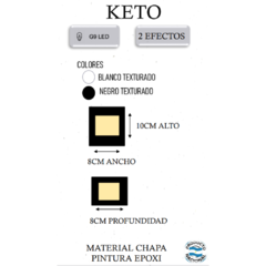 Aplique KETO - JOMA - Materiales Electricos e Iluminacion en Canning