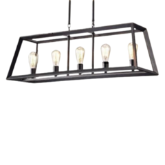 colgante industrial cuatro luces decoracion para living joma canning 