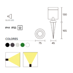 Estaca de jardin para iluminar plantas decoracion de exteriores joma canning iluminacion