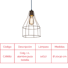 lampara jaula de metal estilo industrial decoracion de interiores aestetic joma canning iluminacion