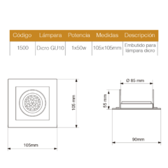 spot de embutir para techo luces de interiores en joma canning iluminacion