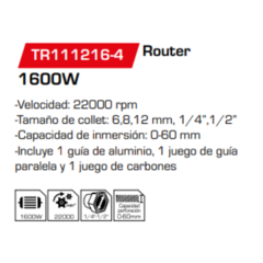 Router TR111216-4 - comprar online