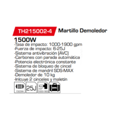Martillo Demoledor TH215002-4 - comprar online