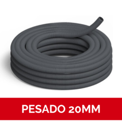 CAÑO CORRUGADO PESADO PVC 20 MILIMETROS 3/4 PULGADAS GENROD SISTELECTRIC