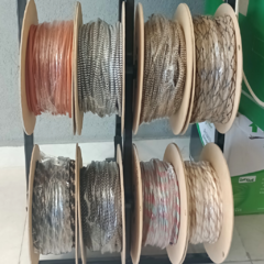 Cable textil TURQUESA/ROJO en internet