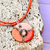 Collar Daiquiri Naranja 162 - Cristálida Joyas y accesorios en vidrio y cuero