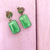 Green Funky Earrings