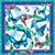 Conjunto Pañuelo Chico Mariposas Azul - tienda online