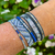 Blue boho style bracelet