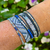 Pulsera color azul Boho Chic