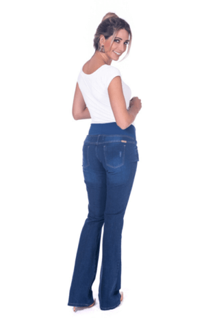 Calça jeans gestante joy flare - comprar online