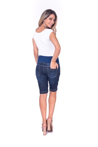 Bermuda jeans gestante Clarissa - Lirio Gestante | Roupas para Grávidas