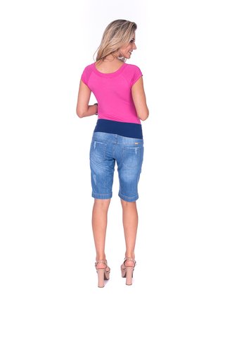 Bermuda jeans gestante Clarissa - loja online