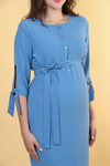 Vestido chemise gestante azul claro - loja online