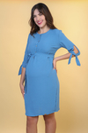 Vestido chemise gestante azul claro - comprar online