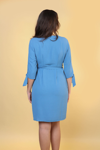 Vestido chemise gestante azul claro - Lirio Gestante | Roupas para Grávidas