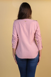 Camisa gestante botões rose - Lirio Gestante | Roupas para Grávidas