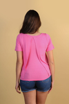 Blusa gestante frente dupla amamentação pink - Lirio Gestante | Roupas para Grávidas