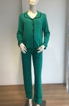 Pijama americano gestante manga longa - verde