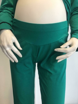 Pijama americano gestante manga longa - verde - loja online