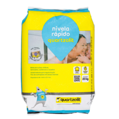 Argamassa Nivela Rápido Interno Cinza 20kg Quartzolit