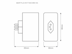 Smart Plug Wi-Fi Taschibra 16a - loja online