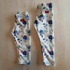 calza de corderoy de punto Flores Azules en internet