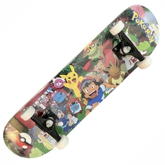 Skate Montado Wood Light Semi Profissional Iniciante Pokemon