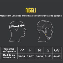 Capacete Niggli Iron Pro Vermelho Fosco - Fita Quadriculada - loja online