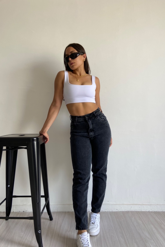 Mom jeans cheap preto