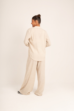 Calça Cintia pantalona linho natural - comprar online